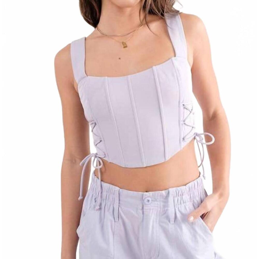 NEW PAPERMOON oakley corset top in lavender